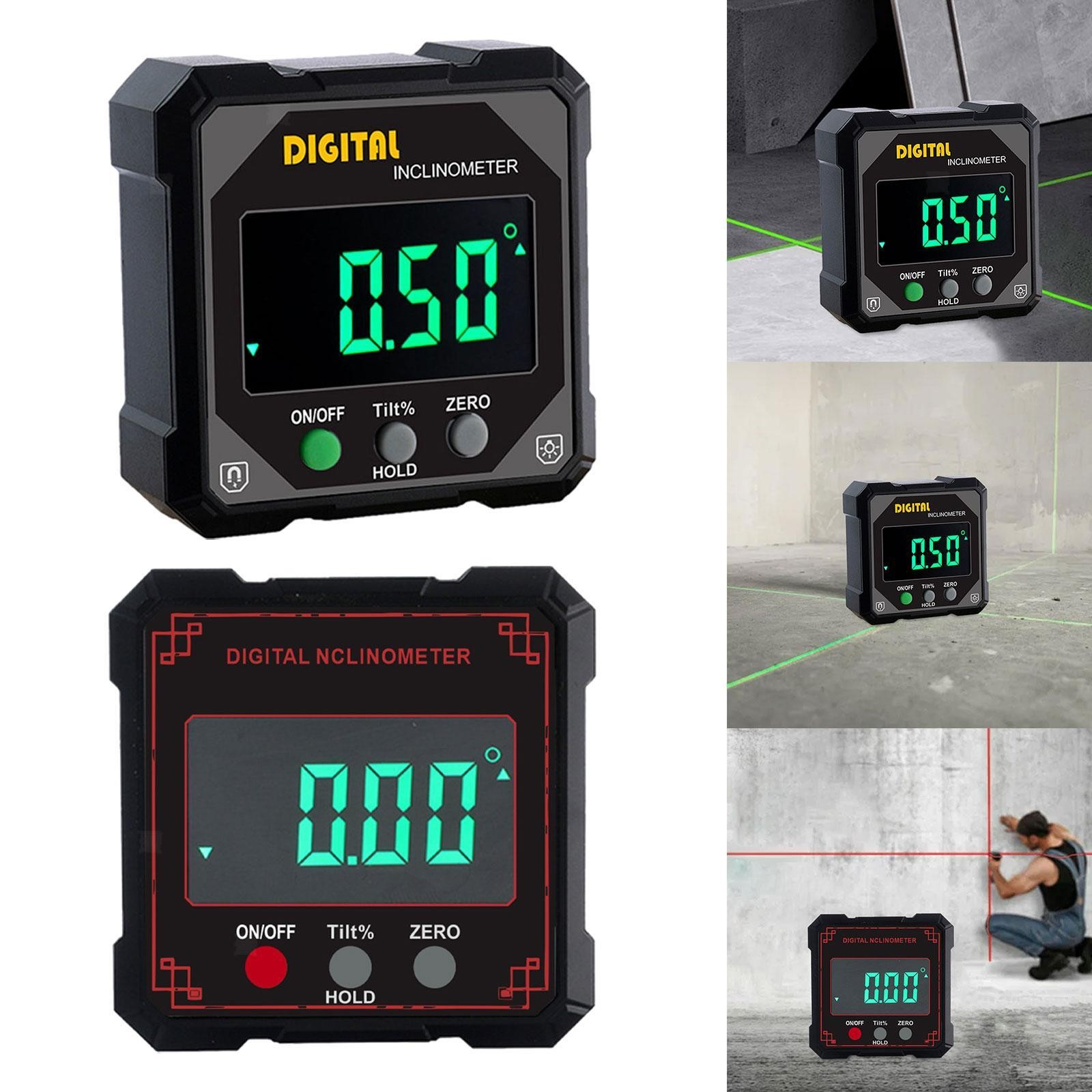 Digital Inclinometer, Angle Gauge, IP54 Waterproof, Measuring Tool, 4 x ...