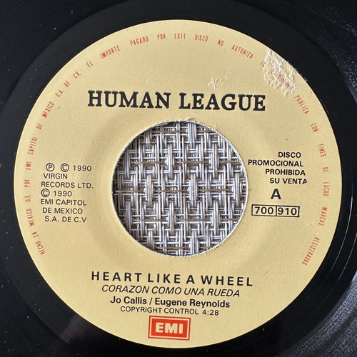 HUMAN LEAGUE - Heart Like a Wheel - MEXICO PRESS 45 promo - Imagen 2 de 2