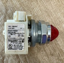 USED Schneider Electric 9001 KM36S3 Red 48V AC/DC Pilot Light Indicator Lamp 30m