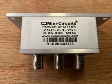 Mini-Circuits ZSC-2-1-75+ Power Splitter / Combiner 0.25-300 MHz New No Box