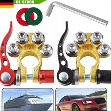2X 12V Autobatterie Schnellklemmen Polklemmen Pol Batterieklemmen PKW Boot KFZ