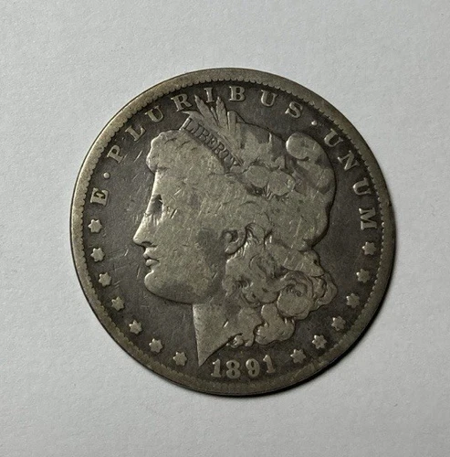 1891-CC Morgan Silver Dollar Nice Original VG