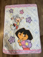 Vintage Dora Boots Toddler Bed Crib Comforter Quilt Blanket FAST SHIP