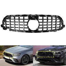 GT Stil Kühlergrill Grill ohne Emblem Chrom für Mercedes E T-Model S213 2020-23