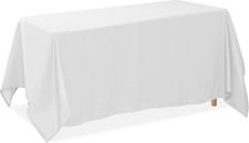 5 Pack 90 x 156 Inch Rectangular Tablecloth Washable Polyester Fabric Table