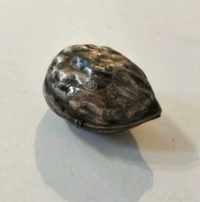 Bellissima scatolina in argento 800 a forma di noce - ottima!
