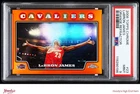 2008-09 Topps Chrome Orange Refractors #23 LeBron James Chalk Toss 001/499 PSA 9