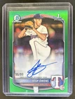 2025 Bowman Draft Josh Owens Chrome Auto Green Refractor 1st #/99 Rangers