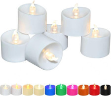 12/24/50/100/200 Pack LED Tea Lights, Last 100H , Warm White Flickering Light