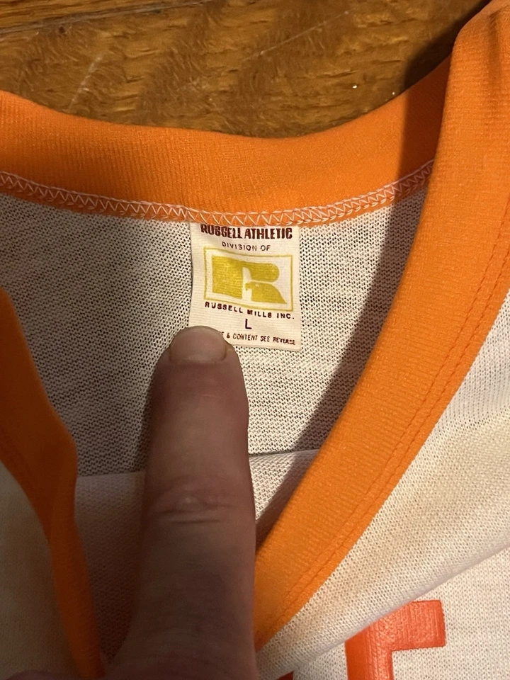 Camiseta deportiva de algodón Russell Athletic Over The Hill Gang años 70 #00 grande excelente Foto 3 de 4