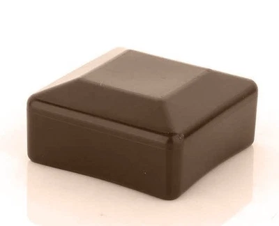 10x Capuchon Poteau de Clôture 40x40 mm Marron Capuchon de Poteau Quadratisch - Photo 1/4