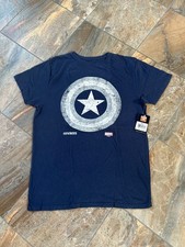 NWT Dallas Cowboys Captain America Shirt Mens Medium Comics Marvel Navy Blue
