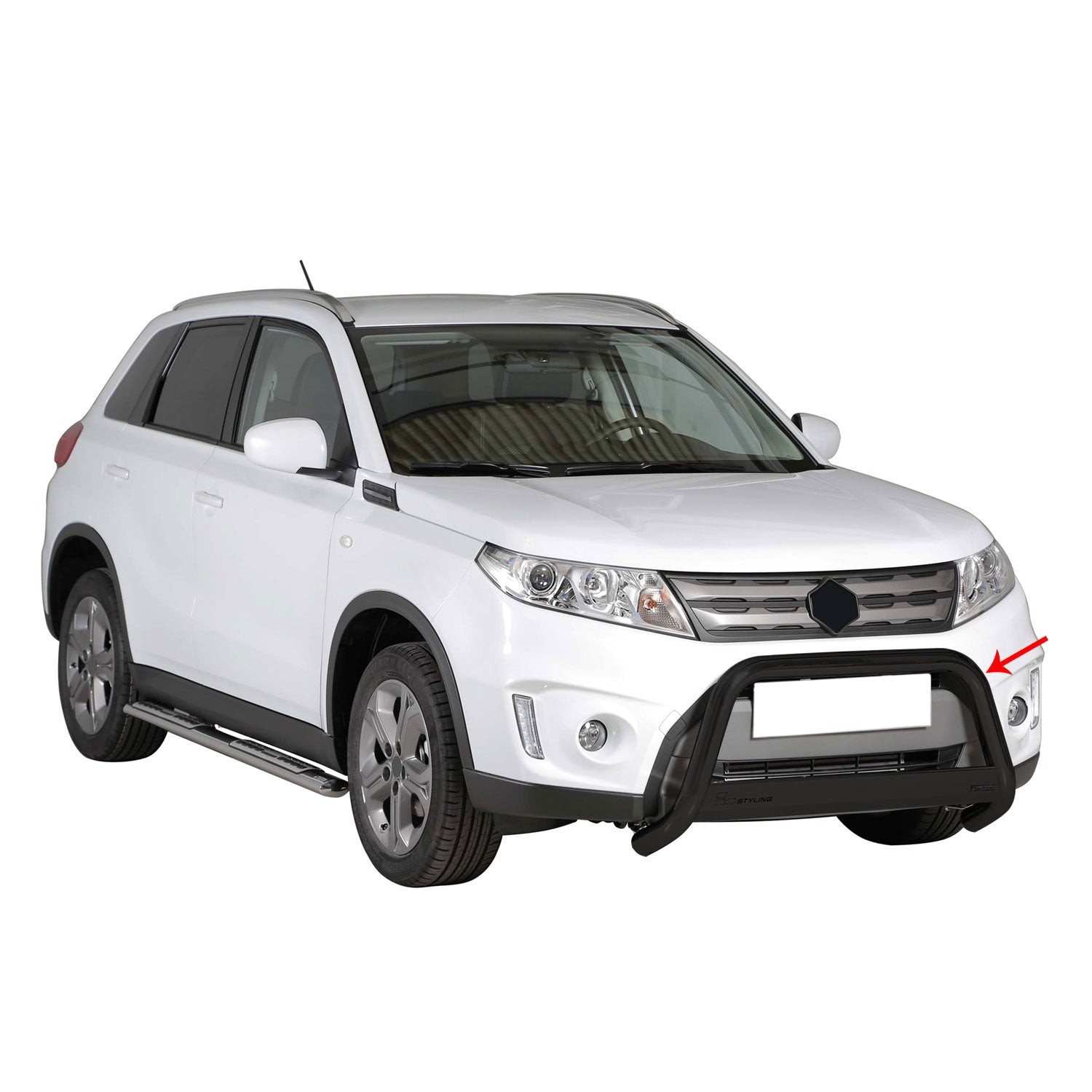 Pare-buffle Vitara 2015 acier de qualité supérieure noir 63 mm