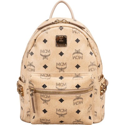 MCM Monogram Visetos Stark Side Studs Small Backpack Rucksack