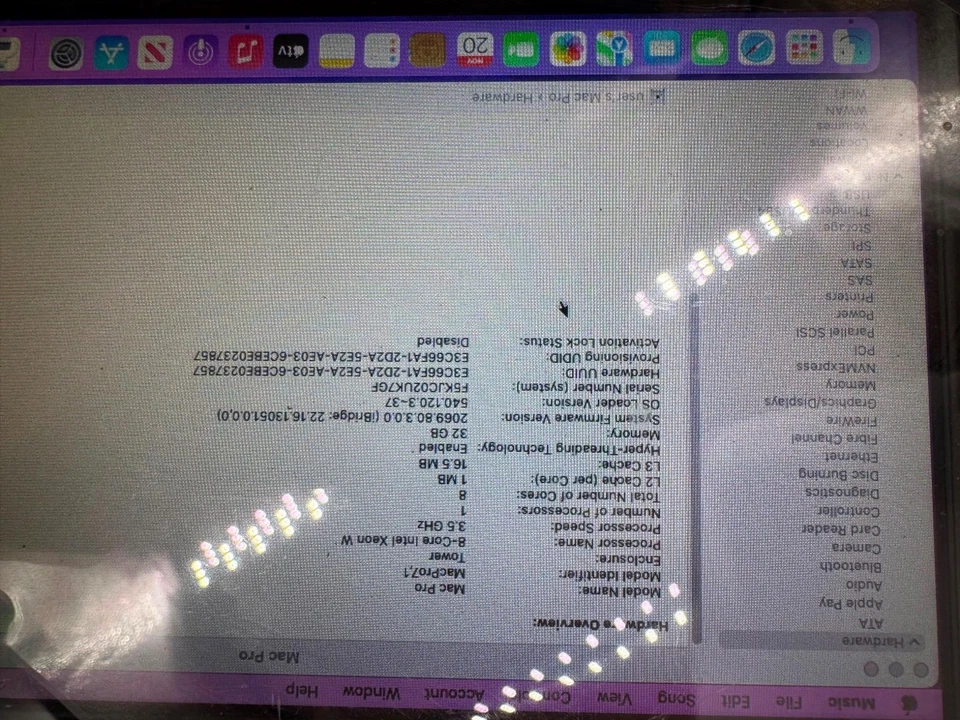 2019 Mac Pro 3.5GHz Intel Xeon W 8 Core 32GB RAM 500GB Radeon Pro W5500X 8GB L#4 - Image 4 of 4