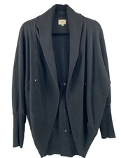 Wilfred Aritzia Diderot Cocoon Cardigan Oversized Open Front Long Sleeve Black M