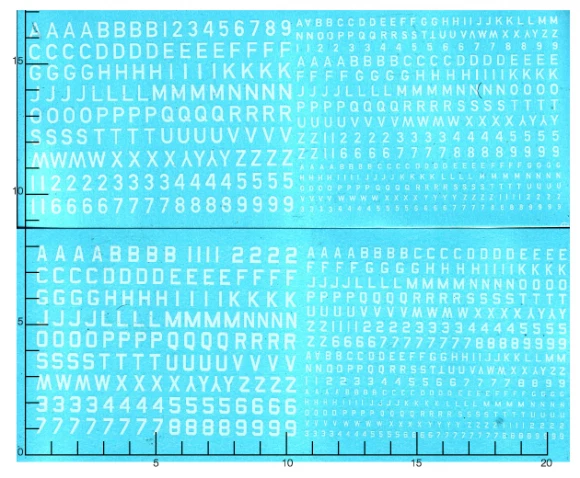 Décalcomanie divers taille alphabet + chiffre en blanc - Photo 1/1