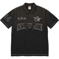 Supreme True Religion Applique Polo Black