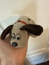 Vintage Tonka Pound Puppies 7" Plush Puppy Dog Gray w/ Black Spots -1986
