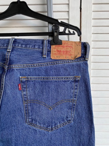 Vintage Levi’s 501 Blue Denim Baggy Jeans Pants USA Men’s Size W38 L28 - Picture 10 of 11