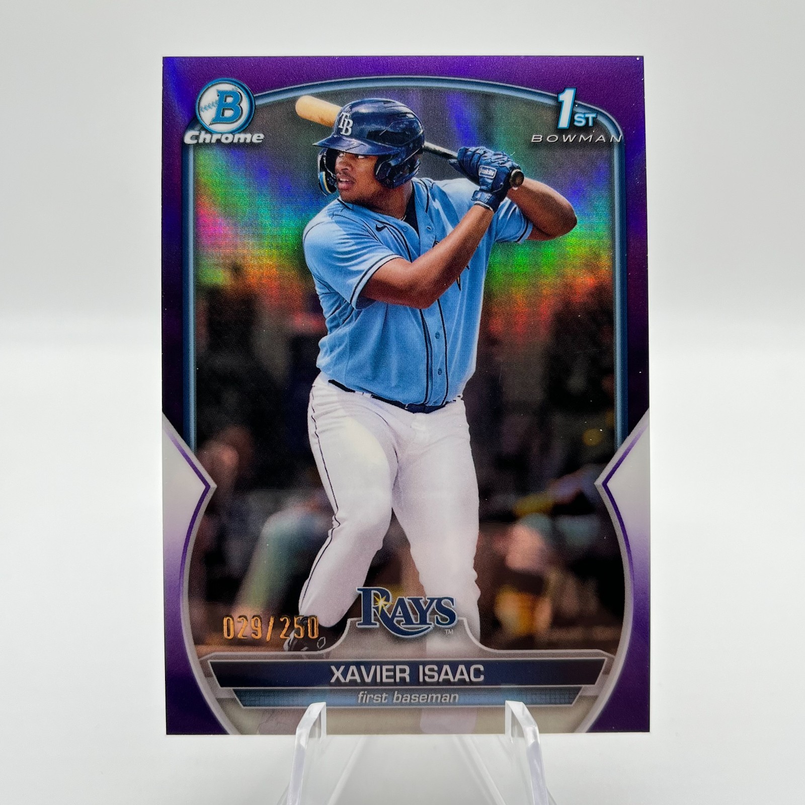 2023 Bowman Chrome Prospects Purple Refractor /250 Xavier Isaac #BCP-145