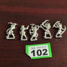 5x Warhammer Fantasy Dunkelelfen Hexenelfen, The Old World Metall unbemalt Hexen
