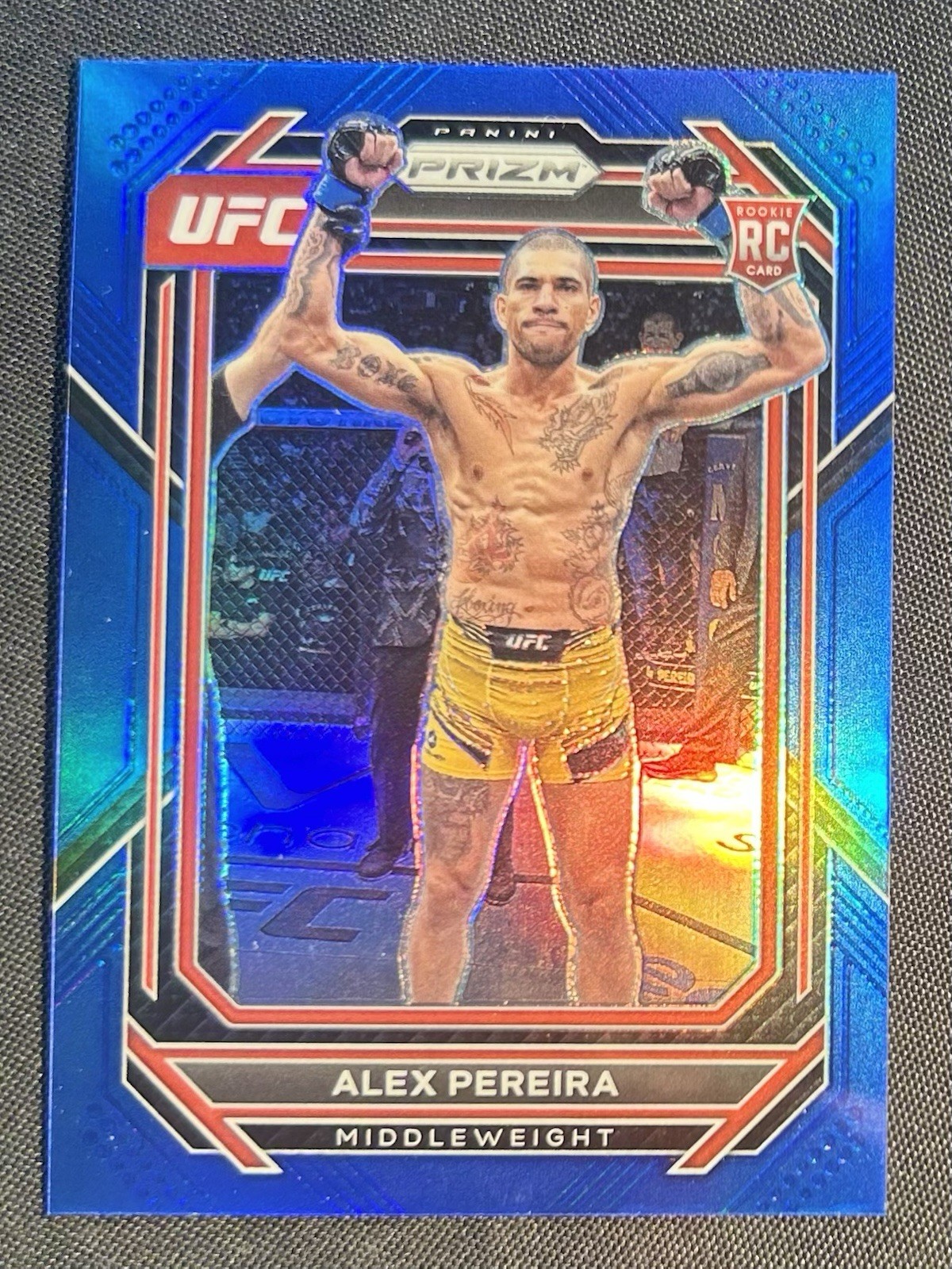 2023 Panini Prizm UFC Alex Pereira #111 Blue /175 RC Rookie Brazil Chama