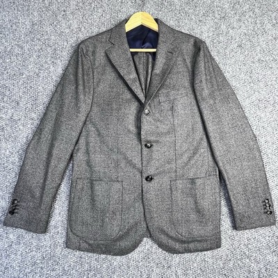 Barba Napoli Blazer Jacket Giacche Uomo Jimmy Wool Grey Mens 42 US 52 Italy NWT