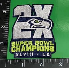 SEATTLE SEAHAWKS.    IRON ON PATCH.   USA SELLER     SB 2x
