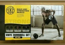 Gold's Gym RSVGG422 Vinyl Dumbbell Set 40 Pound Lb Weights
