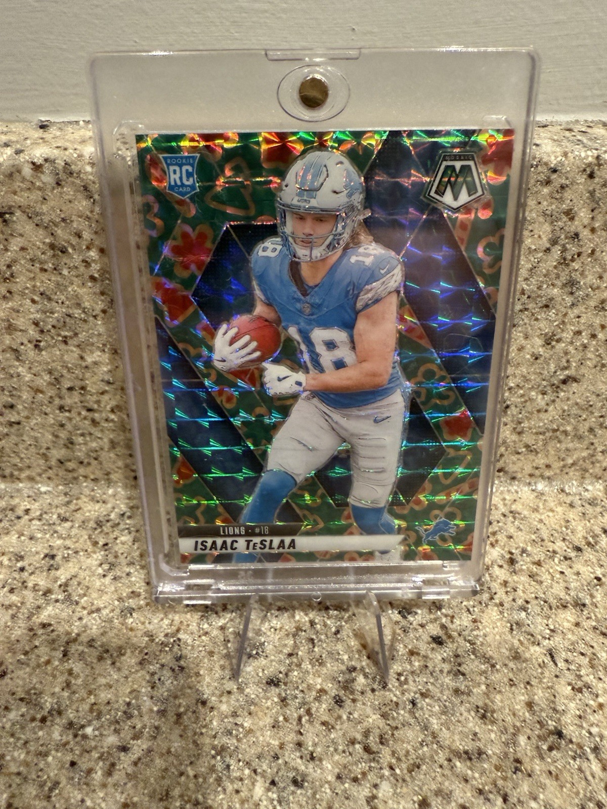 2025 Panini Mosaic Isaac TeSlaa Cookies Prizm RC SSP Lions #319 Case Hit