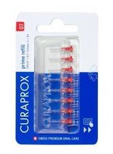 Image of 2 PACK Curaprox CPS 07 Prime Refill Interdental Brushes Red 8 Count - 8 (2 PACK)