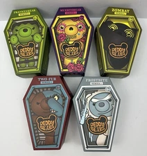 Deddy Bears Series 2 Lot Of 5 Deddy Bear Plush Coffin Frankenbear Zombat  READ