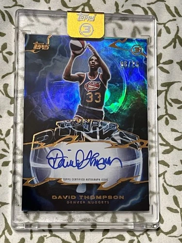 David Thompson 2026 Topps Three Thunder Dunks /25 Autograph