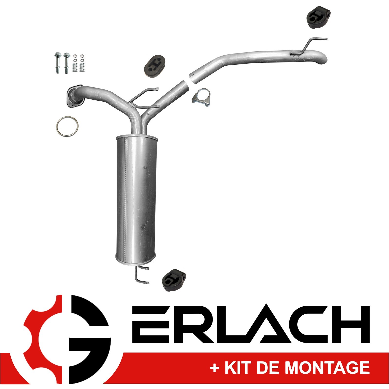 Silencieux arrière 9207 en acier aluminisé pour réduire le bruit de Honda Civic IX