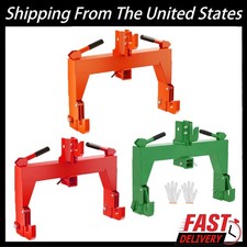 3 Point Quick Hitch For Category 1 2 Tractor 3000 Lbs W/ 2 Receivers Adjustable