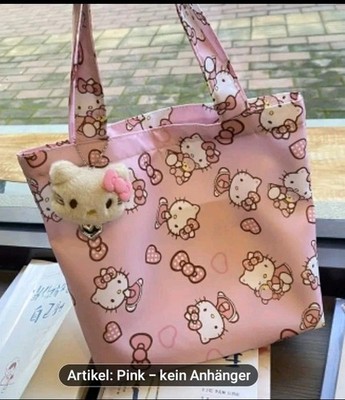   Hello Kitty Sanrio Tasche Neu Ovp Canvas Stofftasche Handtasche Ca. 26x26 Cm
