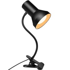 Desk Lamp Eye-Caring Table Lamps 360 Rotation Gooseneck Clip on Lamp Portable...