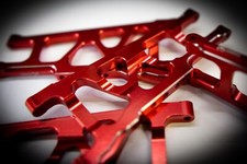 CR (F + R) Red Aluminum A-Arms For Traxxas Slash 4x4, Rustler, Stampede