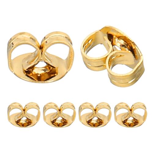 6 Pcs Earring Backs, 14k Gold Locking Earring Backs Replacements