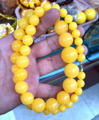 Baltic Blood Amber stone butterscotch Red 10-20mm Tower Beads Collar - Imagen 4 de 31