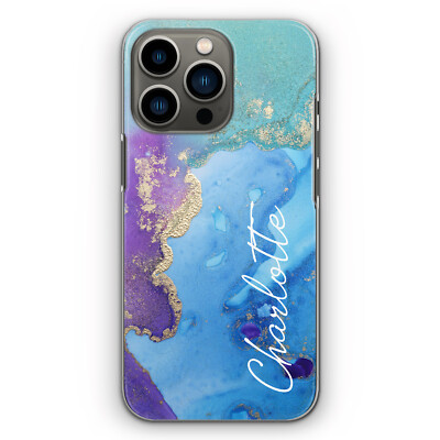 Personalisierte Handyhülle Initiale für iPhone 14/13/12/11/XR Stern Marmor Hardcover