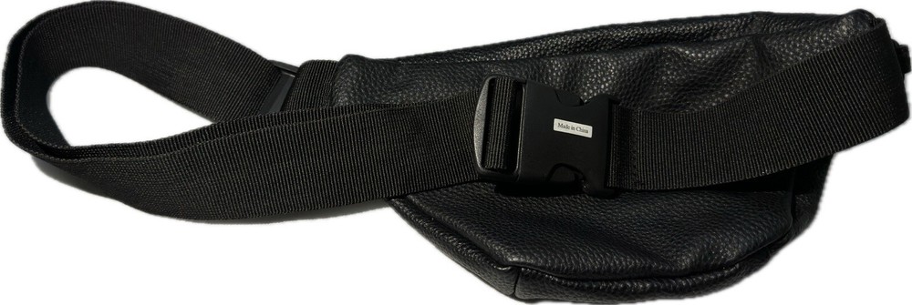 Pandora Limited Edition Black Faux Leather Belt Bag with Big Logo Pouch