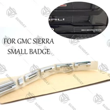 Glossy Chrome For Sierra 1500 2500/3500hd Denali Tailgate(Small) Emblems Letters