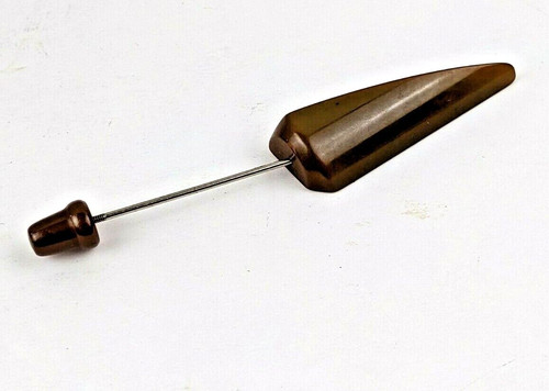 Antique Art Deco Bakelite Hat Pin Stick Pin Threaded Acorn End Very Good 4"