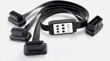 OLLGEN 50cm 3 Way Switched ON/OFF OBD2 Splitter Cable Ultra Low Profile 16 Pin