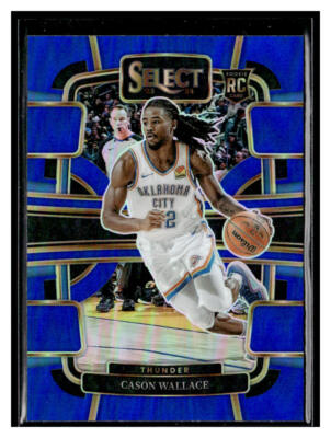 2023-24 Panini Select #88 Cason Wallace Concourse Blue Silver RC Thunder