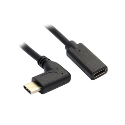 Q14 USB Typ C Stecker auf Buchse Kabel abgewinkelt USB C Verlängerungskabel 1m