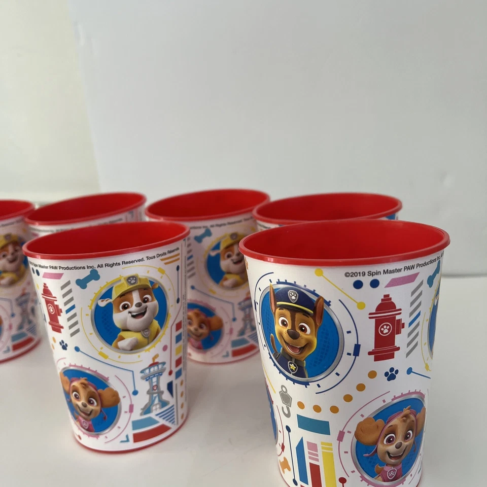 Tazas de fiesta de plástico reutilizables Paw Patrol 6 NUEVAS Foto 3 de 3