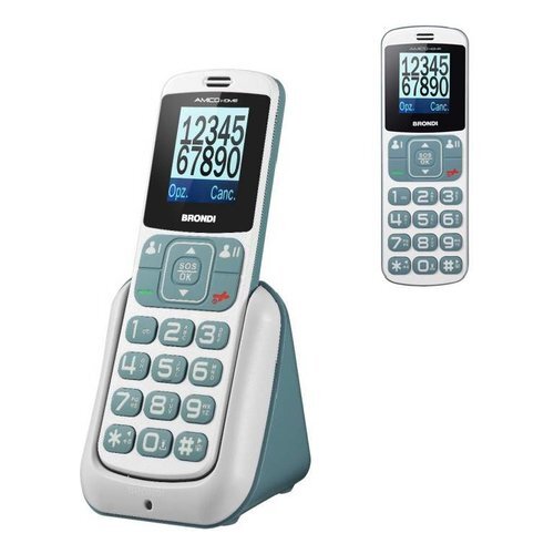 Brondi Cellulaire pour Personnes Âgées 2G Gprs Ami Home Blanc